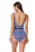 Profile by Gottex Retro Riviera Scoop Neck Netted Crochet One Piece Multi